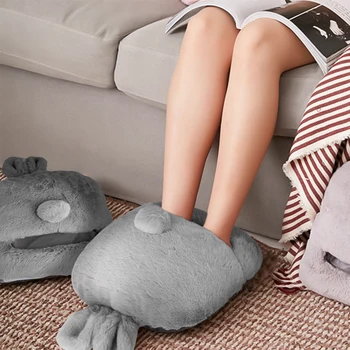 

USB Foot Warmer Electric Warm Foot Heated Cushion Thermal Foot Warmer Super Soft Plush Heat Therapy Wrap for Feet