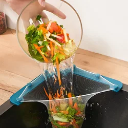 50Pcs Sink Garbage Strainer Mesh Bag Trash Filter Bag With Triangle Drainage Rack Anti-clogging Sink Drain Garbage Mesh Bag