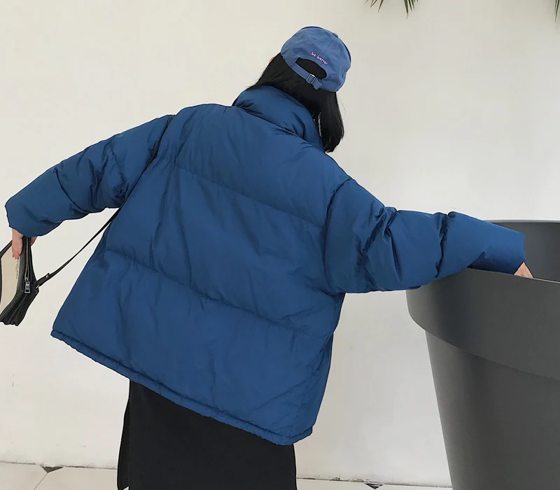 Grossas de Inverno Gola de Algodão Mulheres Jaqueta Bolha Sólida Parka Mujer 2020 Coreano Estilo Acolchoado Fêmea Solta Cabolsas Chaquetas 16 parka mujer 2020 Coreano estilo gola de