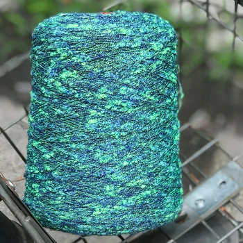 

500g/lot Fashion yarn Blue-green section dyeing knot yarn All season clothing wild wiring string bag braided wire
