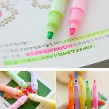 

6pcs Highlighter Pens Colorful Fluorescent Note Pen Note Mark For White/blackboard Black Stickers Led Writing Board Stationery