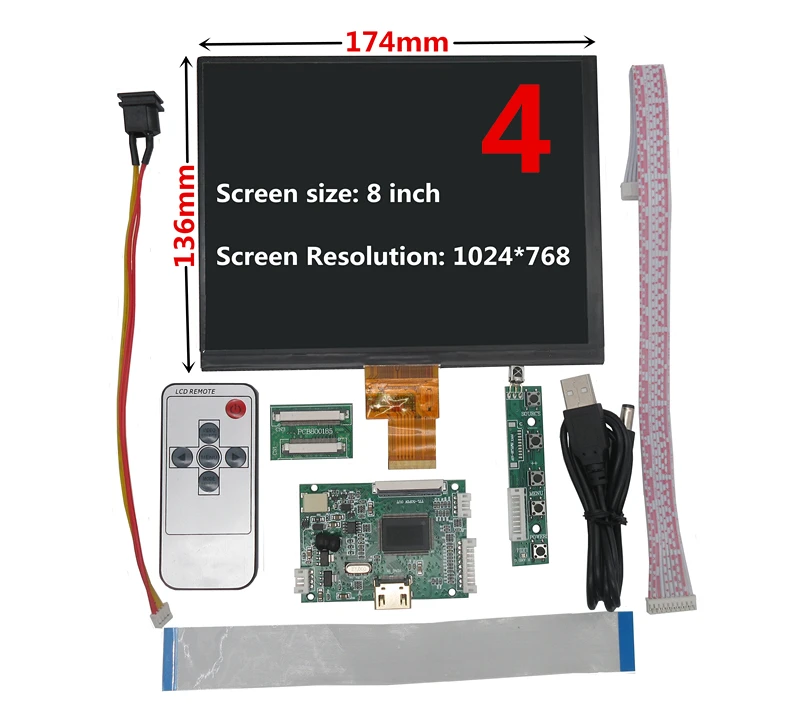 Style 4 50 PIN ЖК-экран дисплей ttl управление Лер HDMI управление драйвер платы для Lattepanda Raspberry Pi Banana Pi драйвер платы - Цвет: Style 4