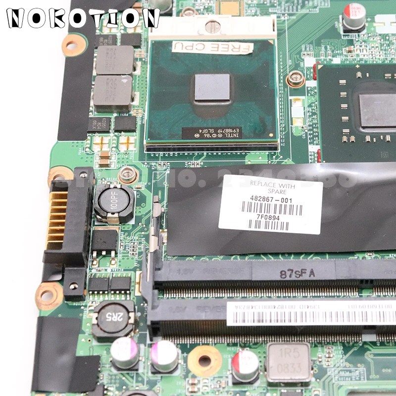 NOKOTION 504640-001 482867-001 основная плата для hp Pavilion DV5 DV5-1000 материнская плата для ноутбука PM45 DDR2 Бесплатный процессор