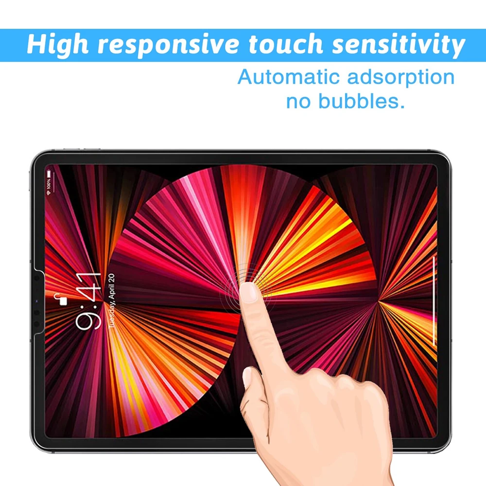 9H Hardness Tempered Glass For iPad Pro 11 Inch 2021 Screen Protector A2301 A2459 A2460 Explosion Proof HD Clear Protective Film