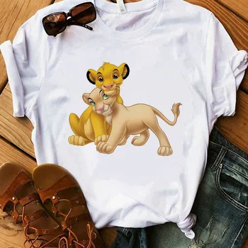 

Female Tee Tops Clothing Vogue Lion Printed T Shirt Women Summer Fashion T-shirt Harajuku Casual Harajuku Graphic Tshirt