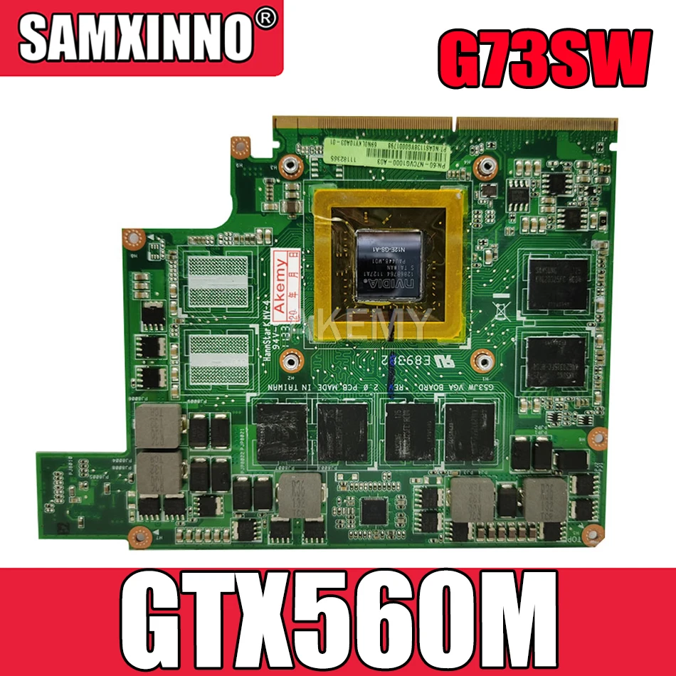 Бесплатная доставка Mxmiii VGA Видеокарта GTX 560m GTX560M карта G73SW Панель для For Asus G73JW G53SW