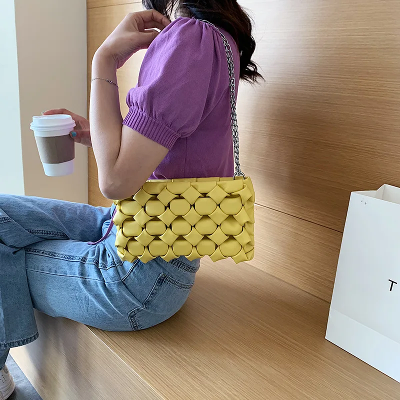 

Women Purses And Handbags Luxury Clutches Shoulder Bags For Women 2020 Fashion Designer Bag Leather Crossbody Bag Metal Chain