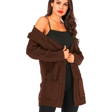 ^^Best Offers Winter Knitting Cardigan Women Long Sleeve Loose Sllid Warm Sweater Knitted Pull Femme Sueter Mujer Invierno 2019 New Fashion ^^Best Offers Winter Knitting Cardigan Women Long Sleeve Loose Sllid Warm Sweater Knitted Pull Femme Sueter Mujer Invierno 2019 New Fashion