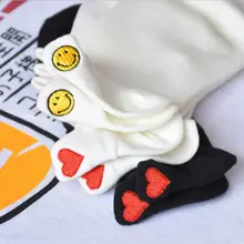 1 пара, женские носки с сердечками, милые, для колледжа, простые, забавные, женские носки, теплые, хлопковые, весна-лето, Harajuku SOx, носки для девочек
