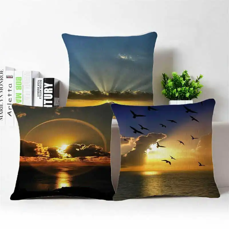 

Home Cover Cotton Throw Case Pillow Decor Cushion 18" Dusk Linen Sofa Fashion