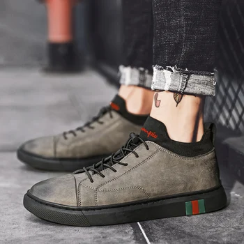 

Men's casual tide shoes low to help Martin socks high shoes retro England men's shoes fashion wild men's model