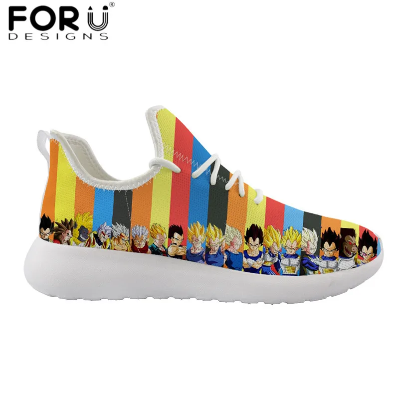 FORUDESIGNS/Повседневное Мужская обувь с рисунком из аниме принт Dragon Ball Z Обувь с дышащей сеткой вязать кроссовки для мальчиков-подростков; классные Саян Защита от солнца Гоку Вегета Туфли без каблуков - Цвет: HMA405Z61