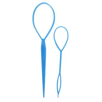 

2pc Plastic Hair Loop Tools Generic New Magic Topsy Tail Hair Braid Ponytail Cl ip Bun Maker For Girls Hairstyles