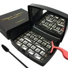 3D Magnetic Eyelashes Natural Faux Mink Wispy Eye Lashes With 3 Magnet False Eyelashes Natural Magnetic Strip Lashes Make up set