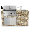 Multifunction Stainless Steel  Charcoal Barbecue Machine Villa Outdoor Embedded  Courtyard Garden Roast Meat Cooking Appliances 2