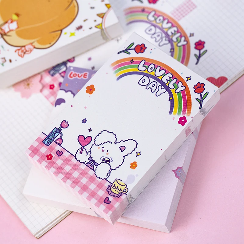 100 листов Kawaii канцелярские принадлежности клейкий блокнот для девочек с