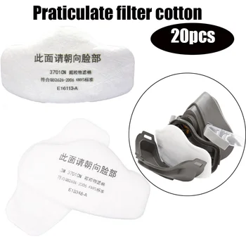 

20Pcs Respirator Dust-proof Mask Filter Cotton Replacement Filter Cover Paint Spray Polish Use Mask Accessories Anti Pollution