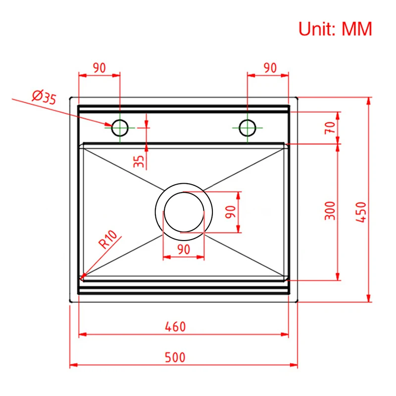 Cloaking Nanometer Double Cover hidden kitchen Sink 304 Stainless Steel Handmade Brushed Single kitchen Sink With Lifting Faucet