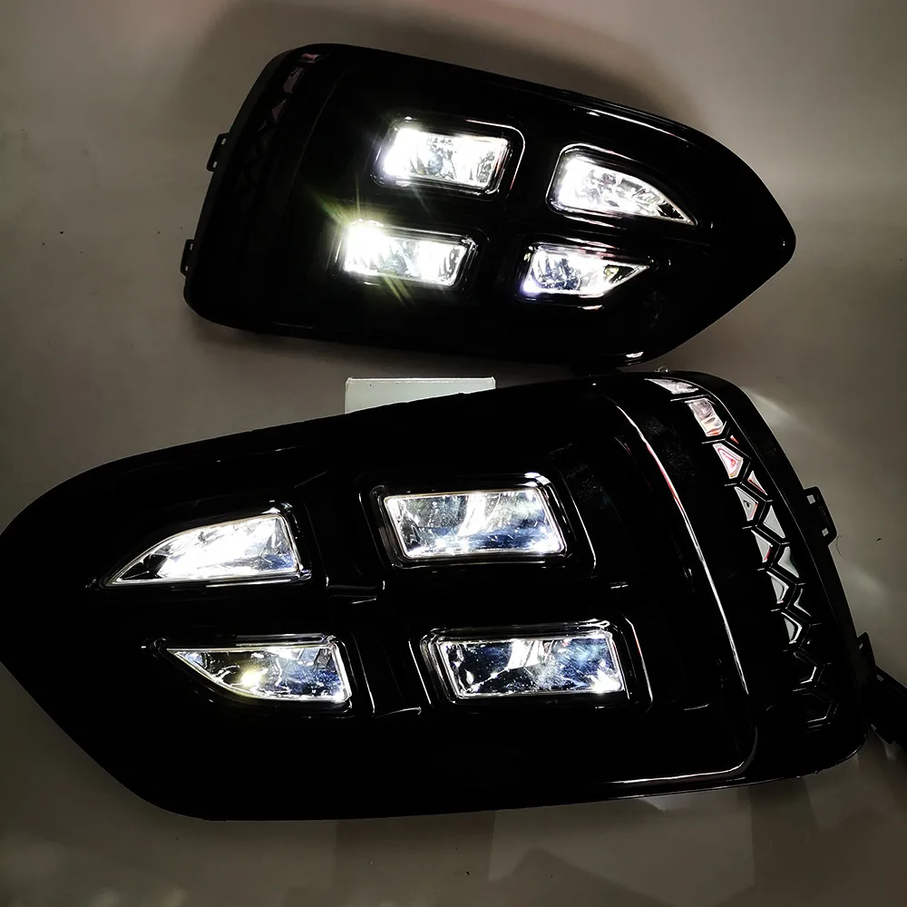 Автомобильная мигающая 1 пара автомобиля DRL лампа водонепроницаемый Светодиодный дневной ходовой светильник противотуманная фара крышка для hyundai Solaris Accent