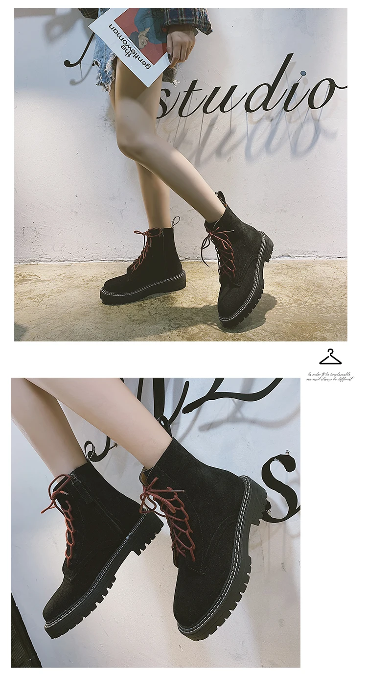 LMCAVASUN Mulheres Botas Moda Motocicleta Botas para Mulheres Tornozelo Botas de Inverno para As Mulheres Botas Pretas