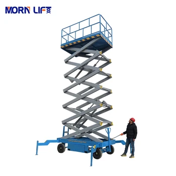 Online 9m Battery Powered Scissor Lift Electric Man Lift Platform Auto Hydraulic Lift