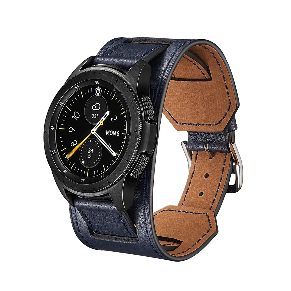 22 20 мм кожаный ремешок для Garmin Vivoactive 3 samsung gear S2 Active 2 Galaxy 46 мм 42 Amazfit 2 3 GTR 42 мм умный браслет на запястье