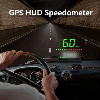 

Universal Car GPS HUD Speedometer Trucks Digital Head Up Display Speed Warning Alarm Safe Automobiles Interior Accessories