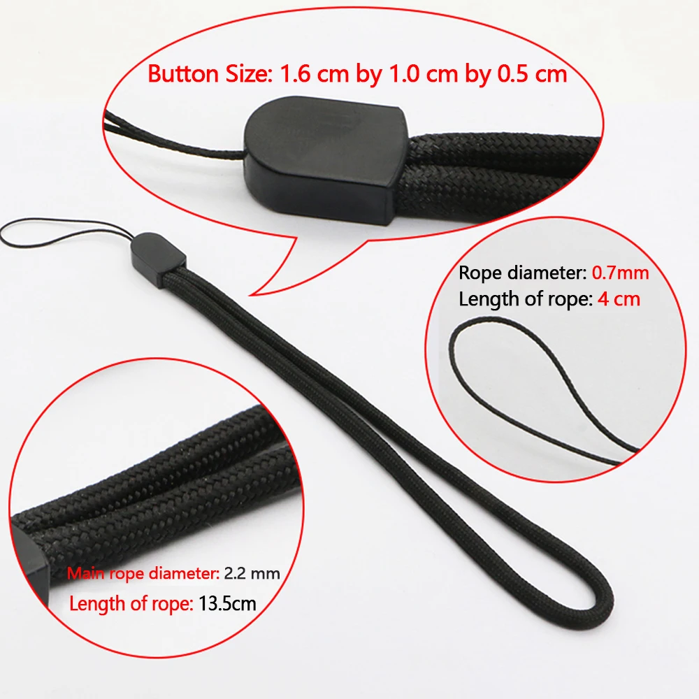 5/10Pcs 20CM 손전등 스트랩 매는 밧줄 슬링 EDC 야외 도구 블랙 Paracord Ajustable 안티 분실 토치 카메라 전화 키트