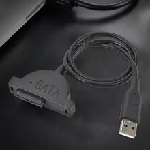 Câble USB Pratique Portable SATA vers USB USB 2.0 vers Sata 7 + 6 13Pin Adaptateur pour BIZARRE Câble Sata Adaptateur Sata