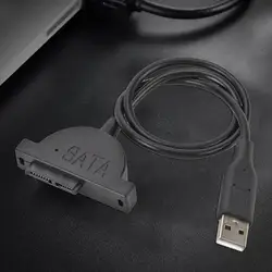 Câble USB Pratique Portable SATA vers USB USB 2.0 vers Sata 7 + 6 13Pin Adaptateur pour BIZARRE Câble Sata Adaptateur Sata 