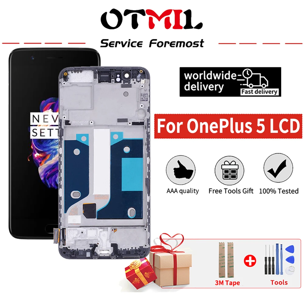 AMOLED ЖК-экран 5 дюйма для Oneplus A5000 дигитайзер сенсорного экрана One Plus сменный экран с