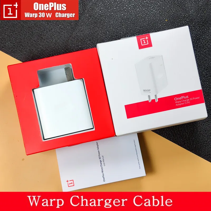 

Warp charge Original Oneplus Fast charger 30W USB Dash charging Power adapter Type-C Cable 6A For One plus 7 Pro 7t 6 6t 5 5t