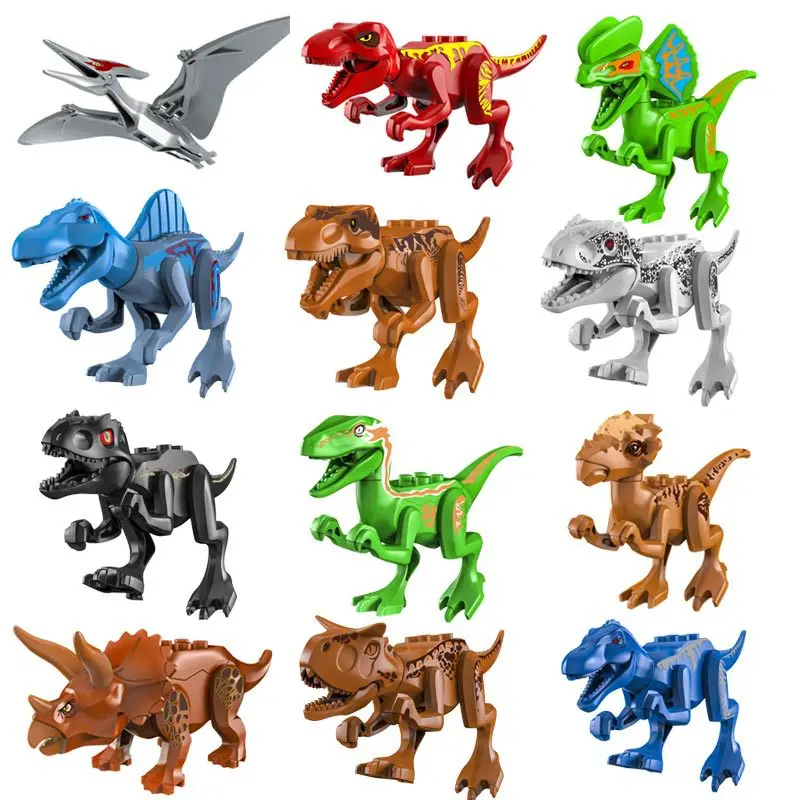 T-Rex Compatible Jurassic Dinosaurs World 2 Sets Blocks Building Mini Brick Figures Legoinglys Toys For kids Christmas gift