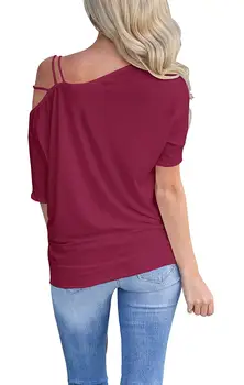 

Tops for Women One Off Strappy T Shirts Short Sleeve Cashmere Silk Cashmere Polyester