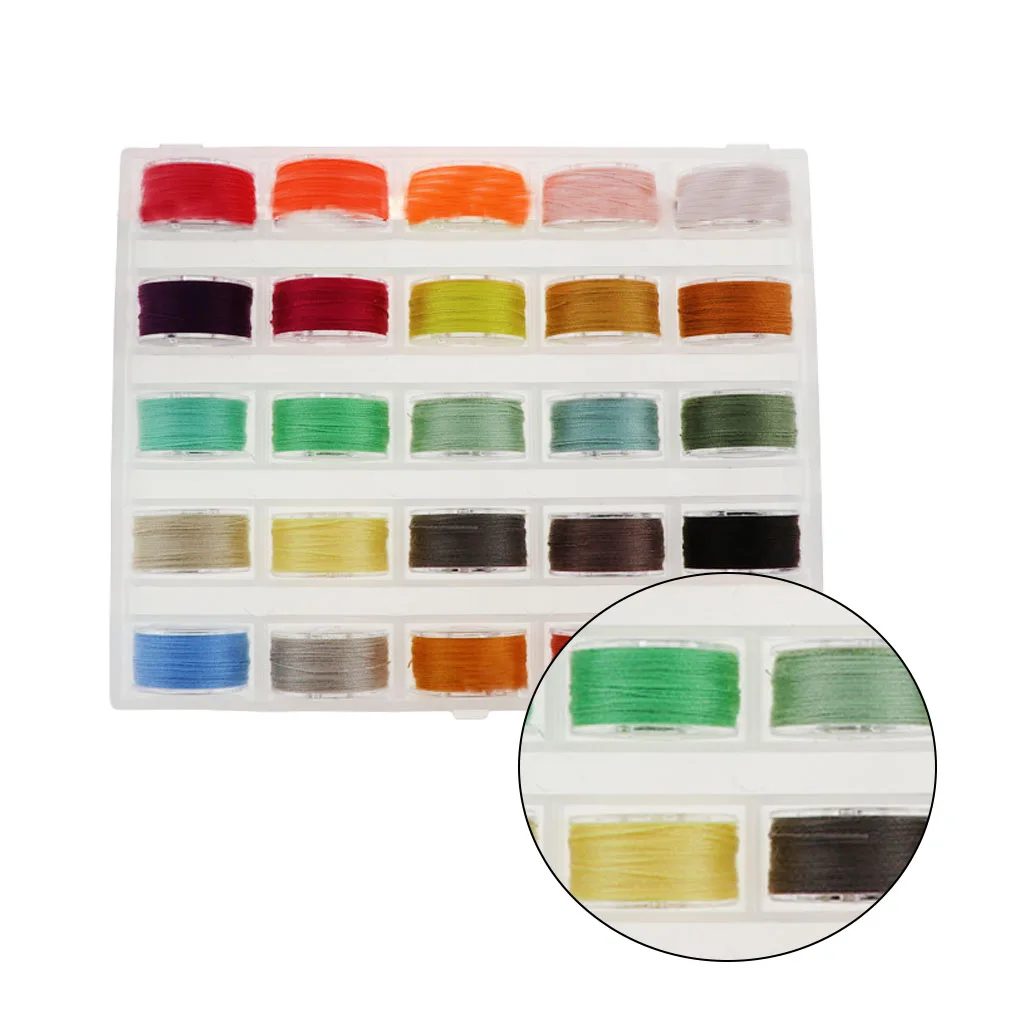 36/50pcs/Set Sewing Bobbins Mixed Color Polyester Sewing Thread Transparent Plastic Bobbin Home Mini Sewing Machine Accessories