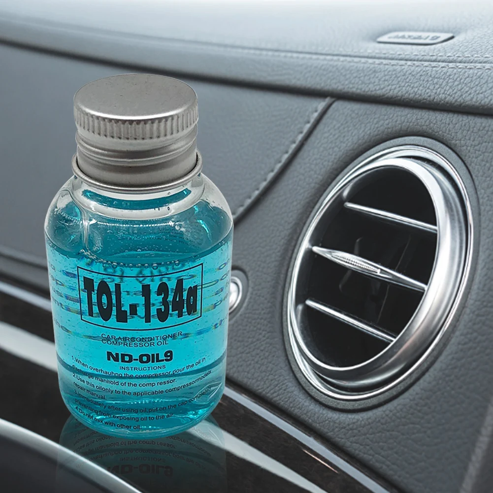 R134A Refrigerating Machine Oil Compressor Oil for Automobile Truck Bus Automobile Air Conditioning System 60ML Refrigerant