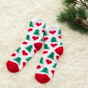 Christmas tree 2 Женские носки, Женский Рождественский подарок, модные зимние милые шерстяные носки, женские сумасшедшие носки, женские теплые носки с животными - Цвет: Christmas tree 2