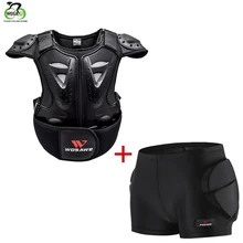 Детский нагрудный протектор для позвоночника, защитный жилет, куртка для велоспорта, мотоцикла, катания на лыжах, сноуборде, защитное снаряжение