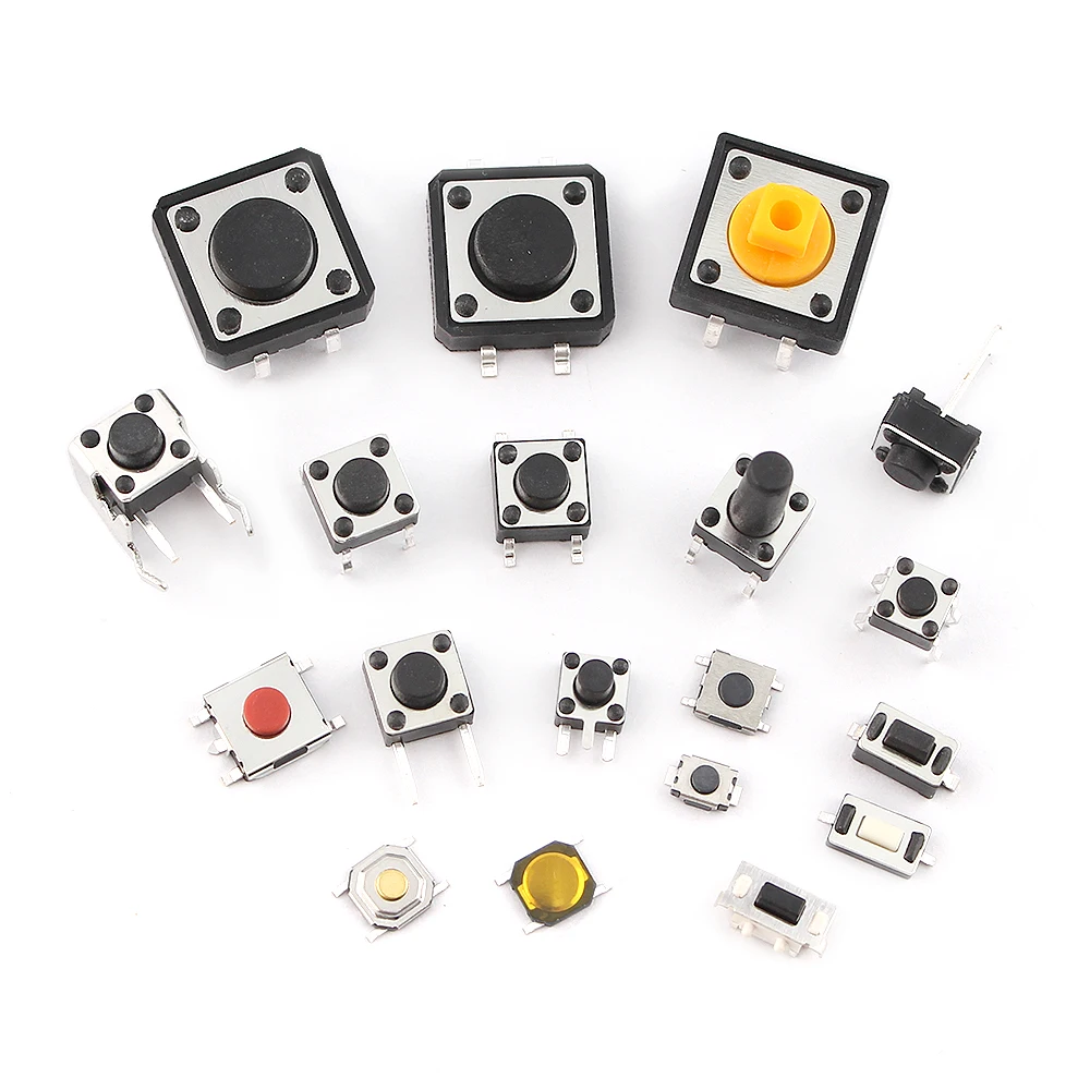 125pcs/lot touch switch/Micro Switch /push buttons switches 25 Types Assorted kit 2*4/3*6/4*4/6*6 for DIY Tool package