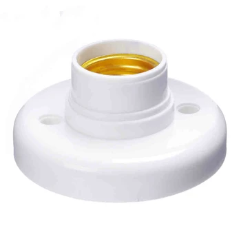 

ES E27 Edison Screw Cap Socket White Ceiling Light Lamp Bulb Fixing Base Stand Light Bulb Holder