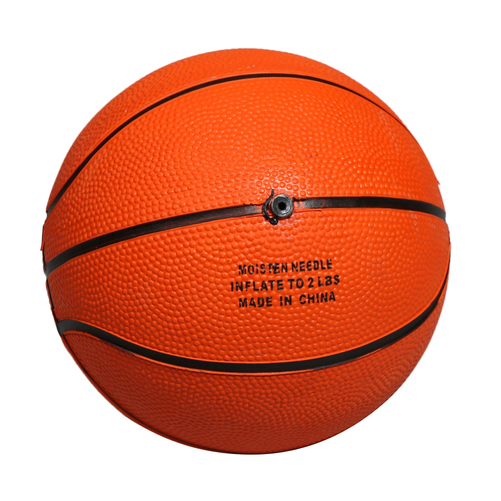 Rubber 5.1 Inch Mini Toddler Kids Basketball Ball Toy Game Ball  For Indoor Outdoor Entertainment Orange