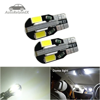 

2x T10 W5W LED CANBUS LED Car Interior Light Lamp Map Dome Bulb Exterior License Plate Light White Warm White 12v 5730 Chip