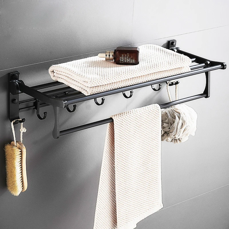 Leyden аксессуары для ванной комнаты наборы пространства Алюминий матовый черный вешалка для полотенец бар крючки рельсы кисточки держатели коробка ткани треугольник Корзина