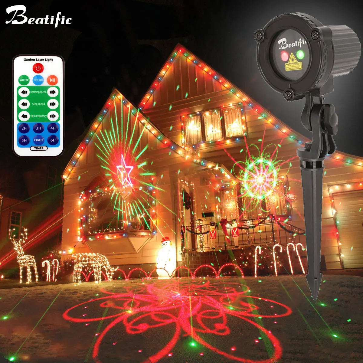 Outdoor Christmas Laser Projector New Year Decorations Lights 2021 Dynamic 32 Patterns with Remote Outdoor Christmas Laser Projector New Year Decorations Lights 2021 Dynamic 32 Patterns with Remote