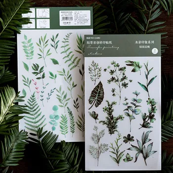 

2 Pcs/Pack PVC Plant Flowers Stickers Decorative Stickers Scrapbooking Stick Label Diary Stationery Album Sticker