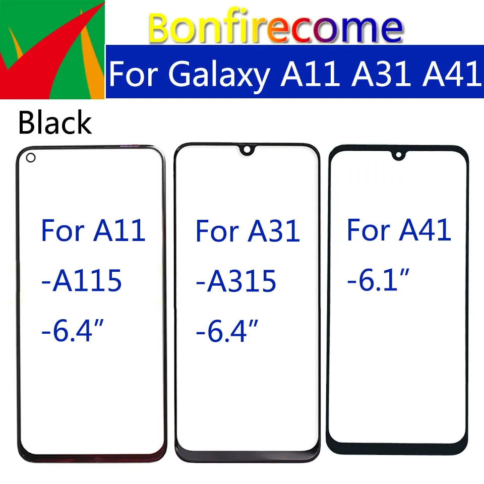 10 шт./партия для Samsung Galaxy A11 A115F A115M A31 A315F A315G/L A315N A41 Передняя Сенсорная панель ЖК дисплей стеклянная крышка