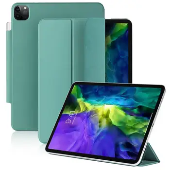 

For iPad Pro 11 12.9 inch Case 2020 Tablet Cases with Pencil Holder Magnetic Closure Tri-fold Leather Case For iPad Pro 12 9