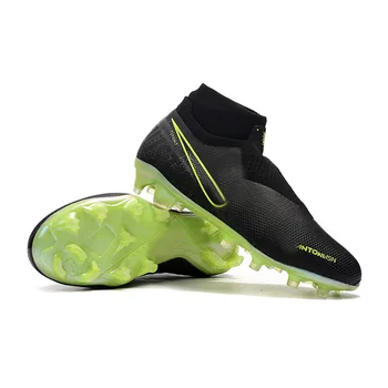 

Full Knitted Waterproof Seamless Foot Sock FG Soccer Shoes Male Training Shoes Sneakers Soccer Cleats Spring2019 Men Leather