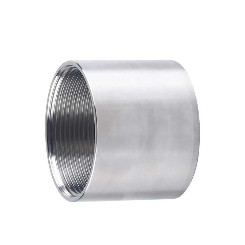 Hose Pipe Fitting Pipe Fitting Water Pipe Fitting Polished 1/4''-2'' BSP Female Thread 304 Stainless Steel Fitting SS304 Equal Coupling Straight Water Pipe Joint Connector