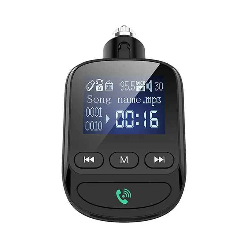 Автомобильное зарядное устройство USB адаптер быстрой зарядки сплиттер конвертер FM TF музыкальный проигрыватель автомобильный ЖК-дисплей Bluetooth передатчик автомобильный комплект